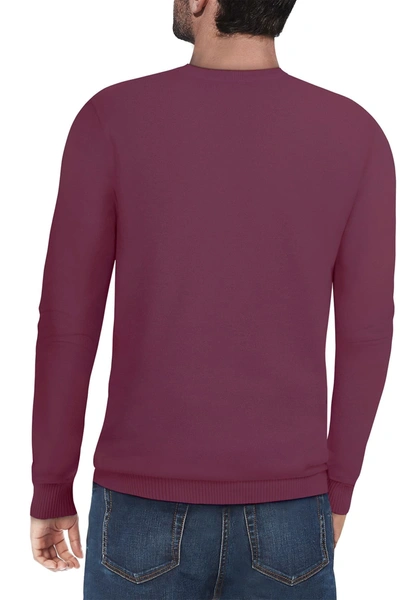 Shop X-ray Xray V-neck Rib Knit Sweater In Plum