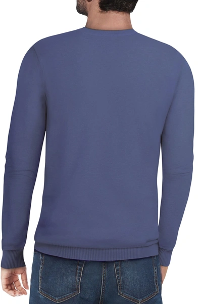 X-ray V-neck Rib Knit Sweater In Heather Blue