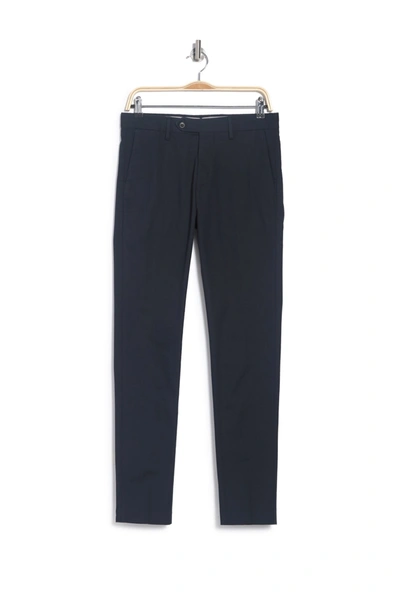Shop Nn07 Theo Tapered Chino Pants In 200 Navy Blue L34
