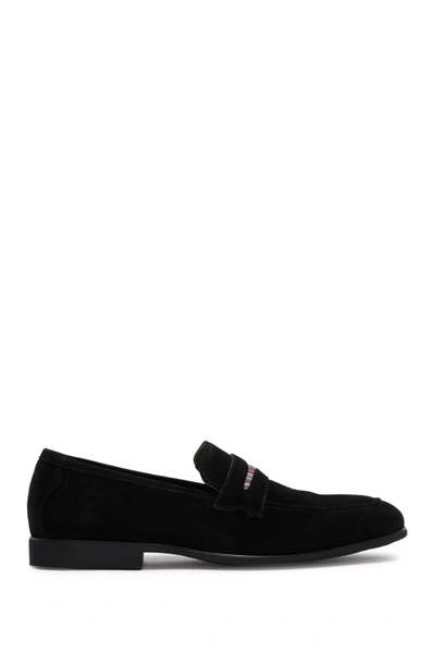 Shop Robert Graham Mitchum Leather Penny Loafer In Black