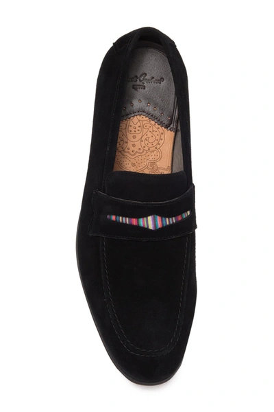 Shop Robert Graham Mitchum Leather Penny Loafer In Black