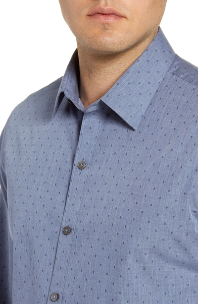 Shop Zachary Prell Ricketts Regular Fit Long Sleeve Shirt In Dk Denim