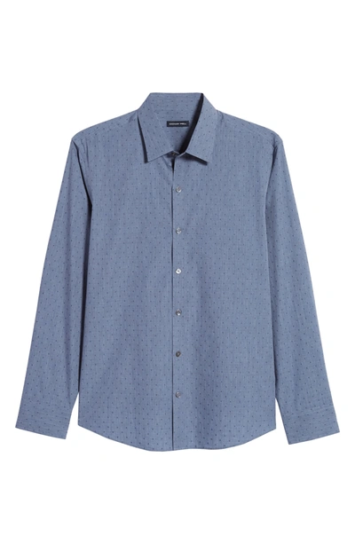 Shop Zachary Prell Ricketts Regular Fit Long Sleeve Shirt In Dk Denim