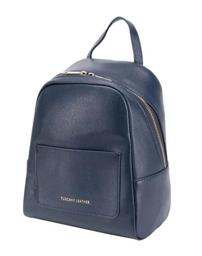 Shop Tuscany Leather Backpacks In Dark Blue