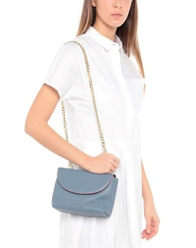 Shop Franco Pugi Handbags In Slate Blue