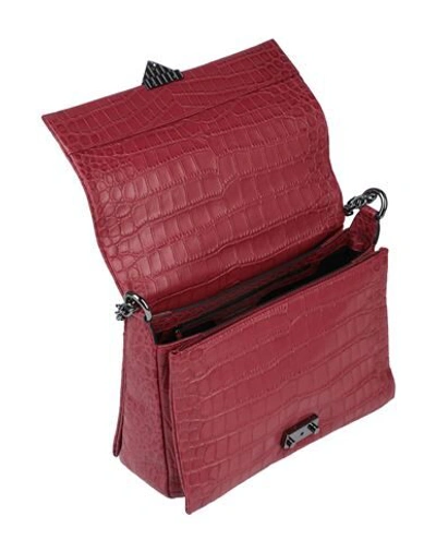 Shop Emporio Armani Woman Cross-body Bag Burgundy Size - Bovine Leather In Red