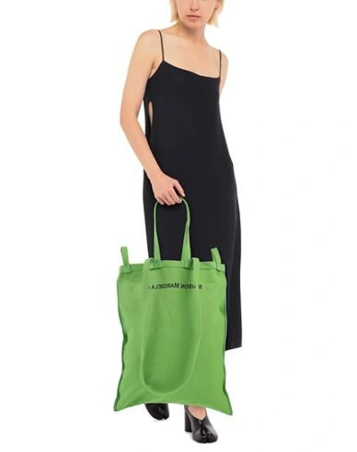 Shop Mm6 Maison Margiela Handbags In Light Green