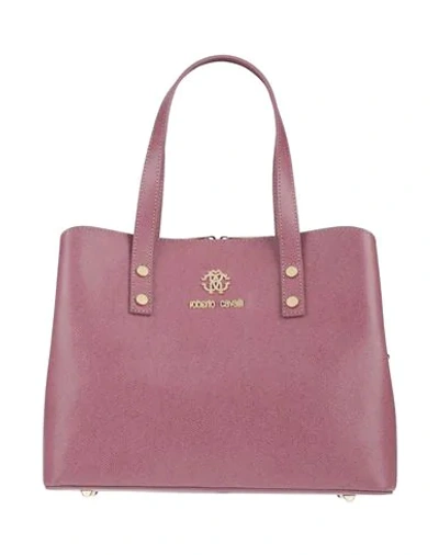 Shop Roberto Cavalli Handbags In Mauve