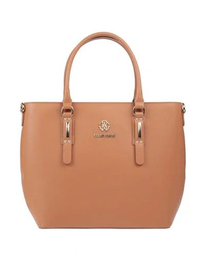 Shop Roberto Cavalli Handbags In Tan