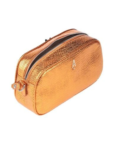 Shop Aniye By Woman Cross-body Bag Orange Size - Polyurethane, Polyester, Viscose, Aluminum, Metal