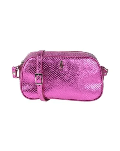 Shop Aniye By Woman Cross-body Bag Fuchsia Size - Polyurethane, Polyester, Viscose, Aluminum, Metal In Pink