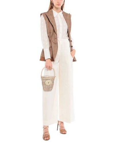 Shop Patou Woman Handbag Beige Size - Natural Raffia