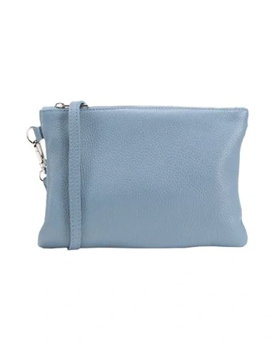 Shop Tuscany Leather Woman Handbag Slate Blue Size - Soft Leather
