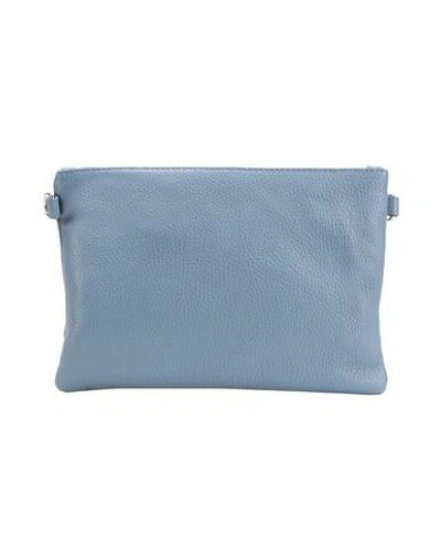 Shop Tuscany Leather Woman Handbag Slate Blue Size - Soft Leather