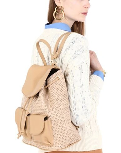 Shop Tuscany Leather Backpacks In Sand
