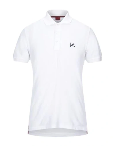 Shop Isaia Polo Shirts In White