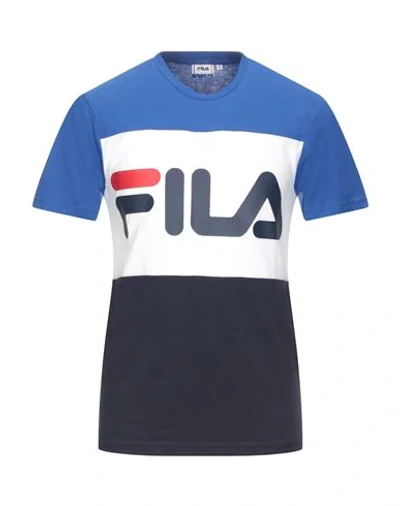 Shop Fila Man T-shirt Blue Size Xs Cotton