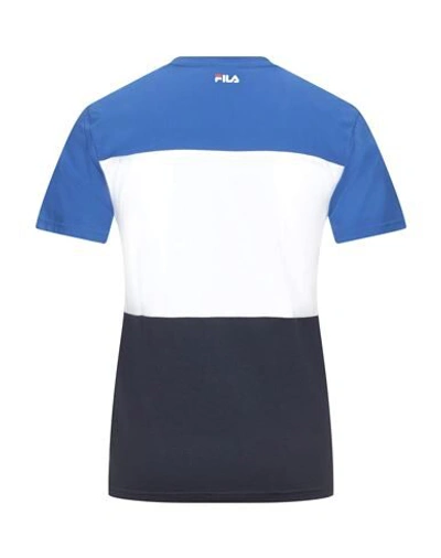 Shop Fila Man T-shirt Blue Size Xs Cotton