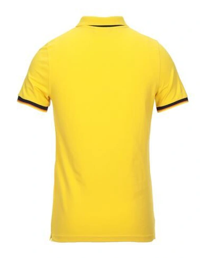 Shop K-way Man Polo Shirt Ocher Size S Cotton, Elastane In Yellow