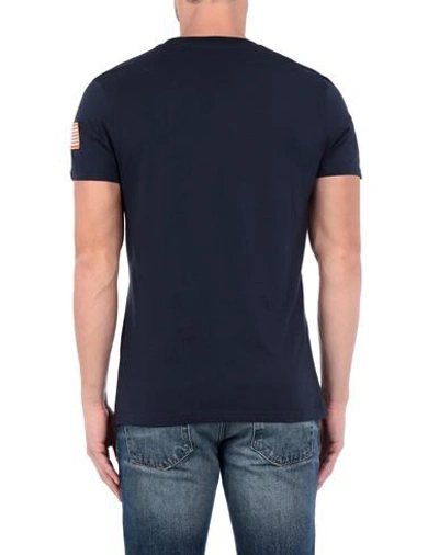 Shop Alpha Industries Man T-shirt Midnight Blue Size L Cotton