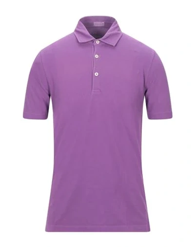 Shop Altea Man Polo Shirt Purple Size Xxl Cotton