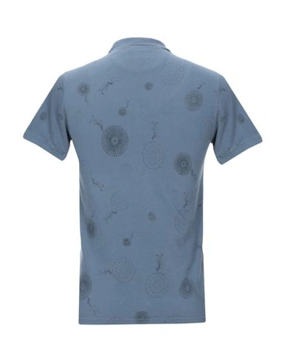 Alpha Studio Polo Shirts In Blue
