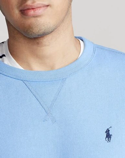 Shop Polo Ralph Lauren Sweatshirts In Pastel Blue