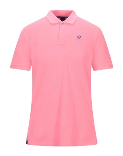 Shop North Sails Man Polo Shirt Fuchsia Size Xs Cotton In Pink