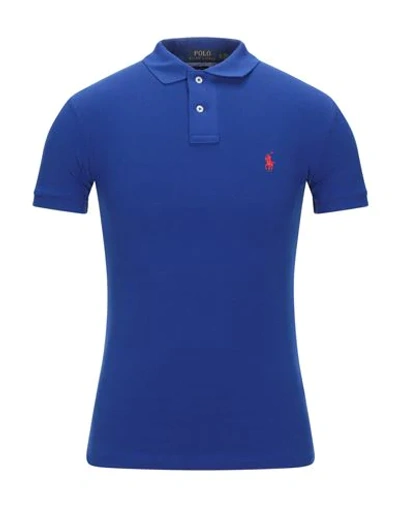 Shop Polo Ralph Lauren Polo Shirts In Bright Blue