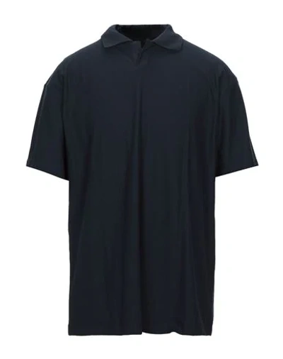 Shop Roberto Collina Polo Shirts In Dark Blue