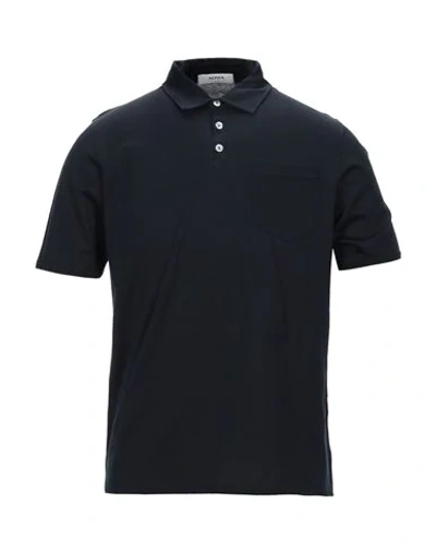 Shop Alpha Studio Polo Shirts In Dark Blue