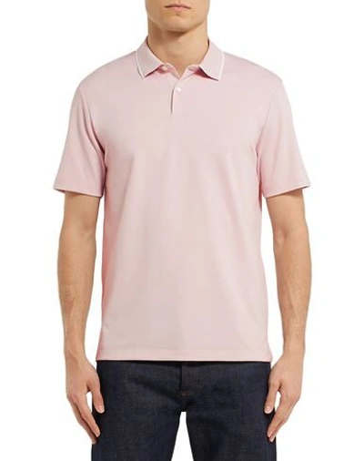 Shop Theory Polo Shirts In Light Pink