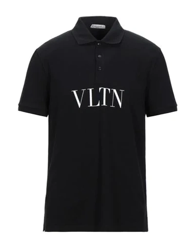 Shop Valentino Garavani Man Polo Shirt Black Size Xs Cotton