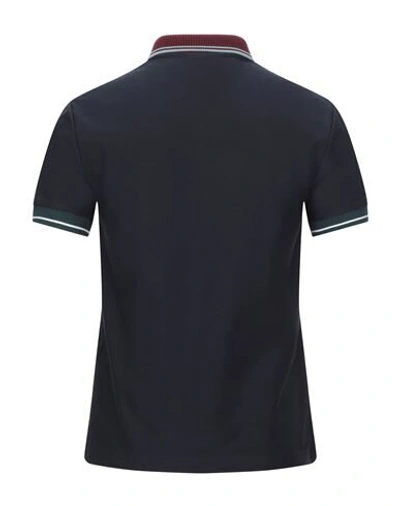 Shop Burberry Polo Shirts In Dark Blue