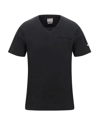 Shop Guess Man T-shirt Black Size Xs Cotton