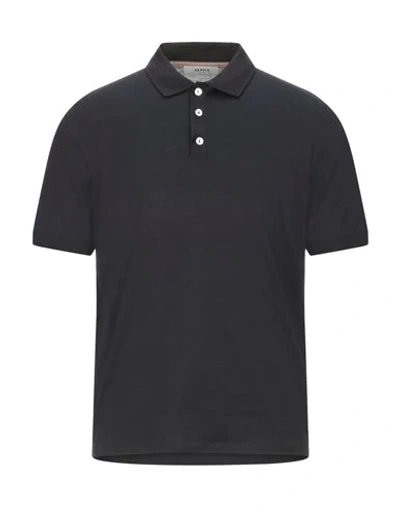 Shop Alpha Studio Polo Shirts In Dark Blue