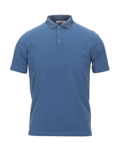 Shop Alpha Studio Polo Shirts In Blue