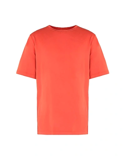 Shop 8 By Yoox Organic Cotton Oversized Fit S/sleeve T-shirt Man T-shirt Orange Size L Organic Cotton