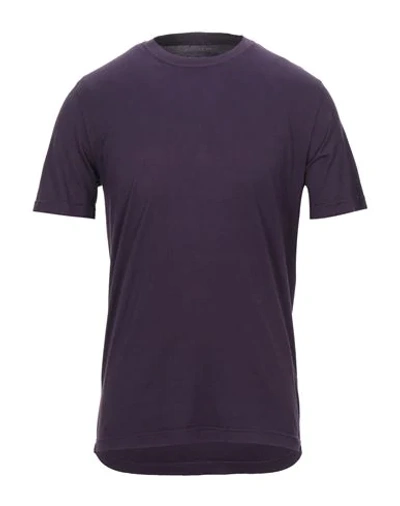 Shop Fedeli T-shirts In Dark Purple