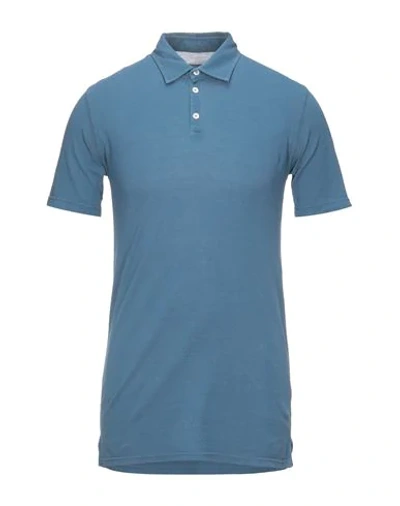 Shop Fedeli Polo Shirts In Pastel Blue