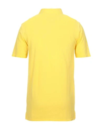 Shop Fedeli Man Polo Shirt Yellow Size 44 Cotton