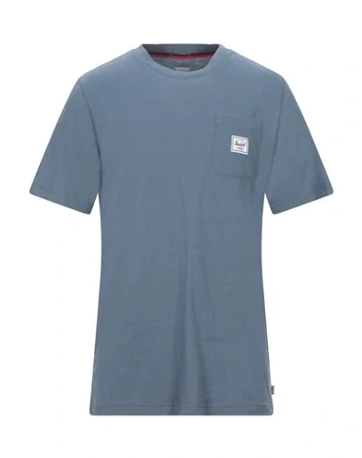 Shop Herschel Supply Co T-shirts In Slate Blue