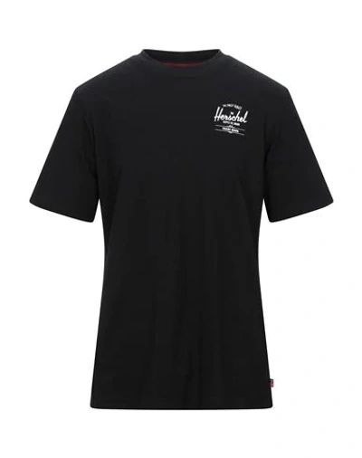 Shop Herschel Supply Co . Man T-shirt Black Size 42 Cotton