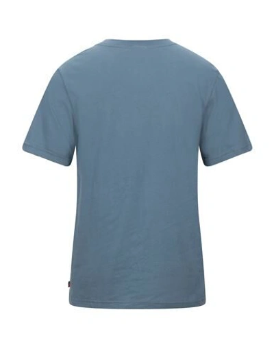Shop Herschel Supply Co . Man T-shirt Slate Blue Size 36 Cotton