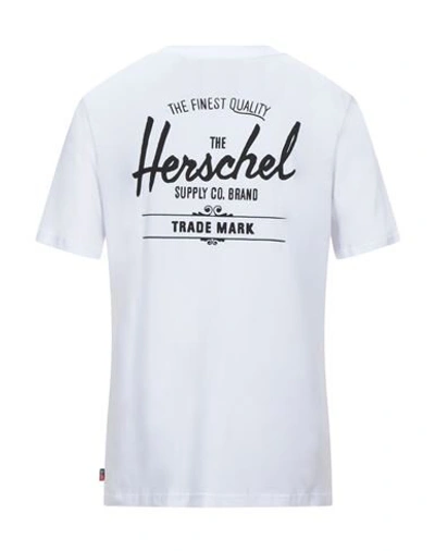 Shop Herschel Supply Co . Man T-shirt White Size 40 Cotton
