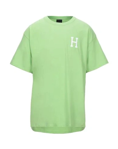 Shop Huf Man T-shirt Green Size S Cotton