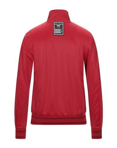 Shop Dolce & Gabbana Man Sweatshirt Brick Red Size 36 Cotton, Silk, Elastane