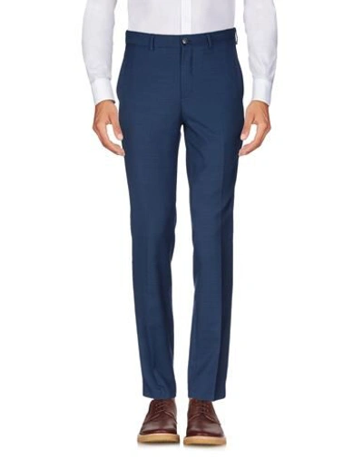 Shop Jack & Jones Man Pants Bright Blue Size 30 Polyester, Wool, Elastane