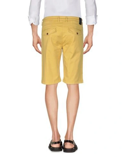 Shop Bomboogie Man Shorts & Bermuda Shorts Ocher Size 30 Cotton, Elastane In Yellow