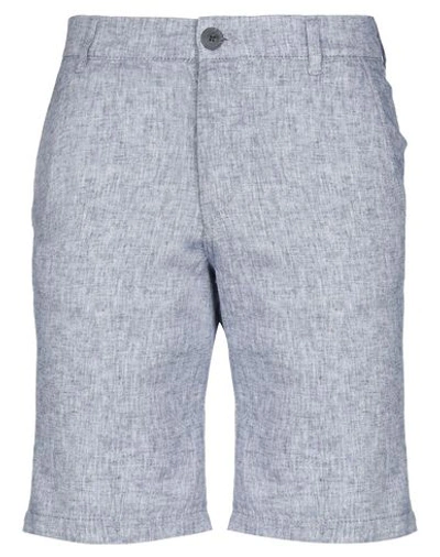 Shop Selected Homme Man Shorts & Bermuda Shorts Blue Size S Linen, Cotton